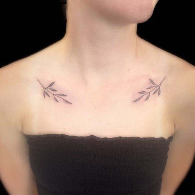 tatouage feuilles d'olivier